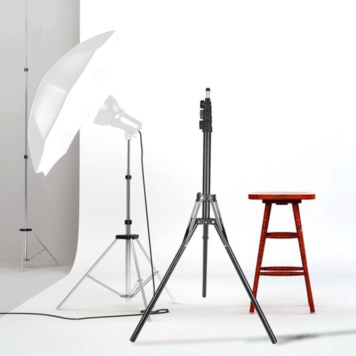 Fotolicht-studio-set - hoogteverstelbaar lampstatief voor productfotografie - video-opnames - softbox