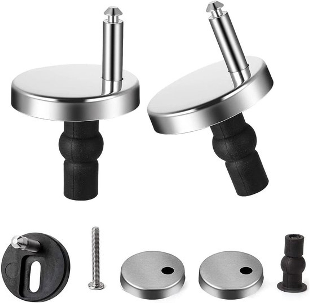 Schroeven voor Toiletbril Scharnieren - 2 Stuks Bevestiging voor Toiletdeksel - Wc-bril Accessoires Vervangende Onderdelen voor Toiletbrillen - Reserveonderdelen