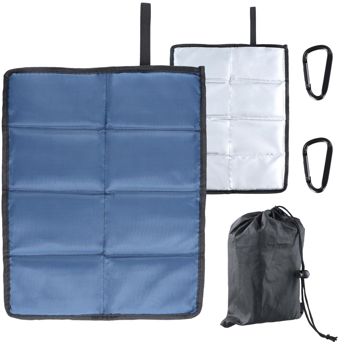 Zitkussen voor buiten - Opvouwbaar, licht en weerbestendig met draagtas - 50 x 30 cm (Navy Blauw)