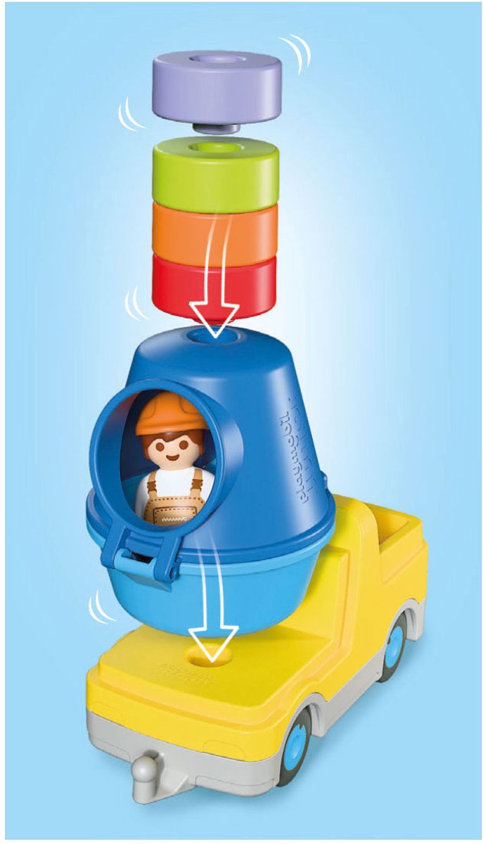 Playmobil Junior bouwvoertuig betonmolen kleurrijk stapelbaar speelgoed. van Playmobil — afbeelding 3