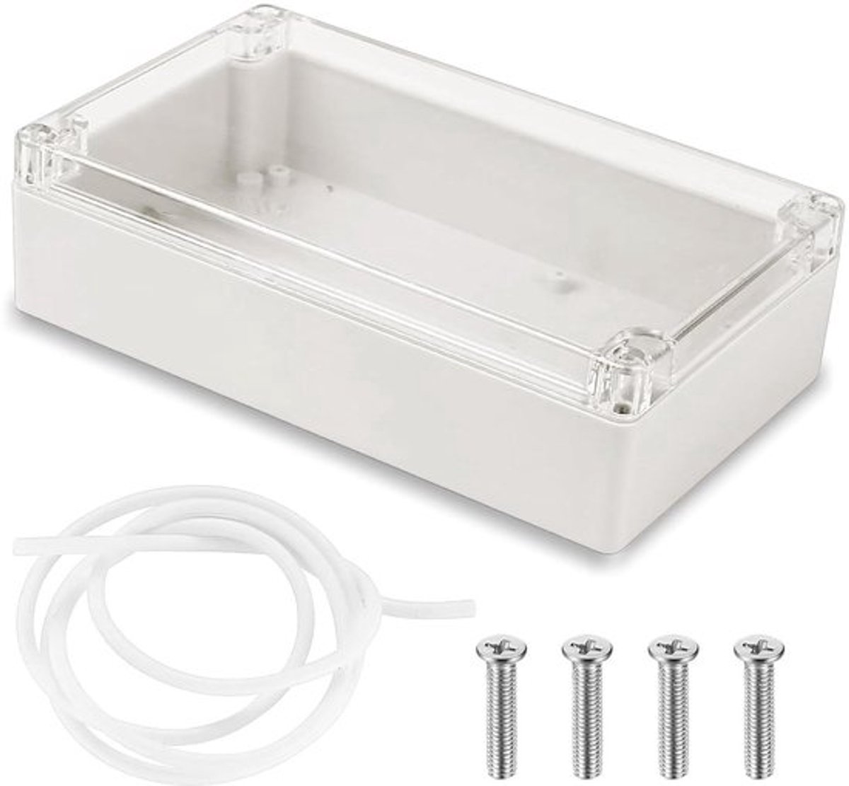 Lege elektronische behuizing IP65 waterdicht met transparante afdekking - Kunststof behuizing voor universele projecten of elektronica.