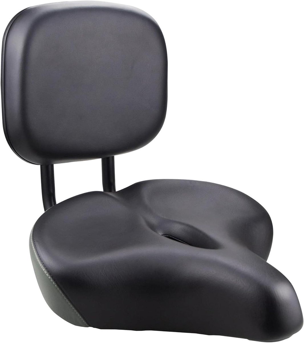 Fietszadel met Rugleuning - Comfort Zadel Fietsstoel - Comfortabel Fietsen - Ergonomisch Ontwerp - Extra Groot - Zwart