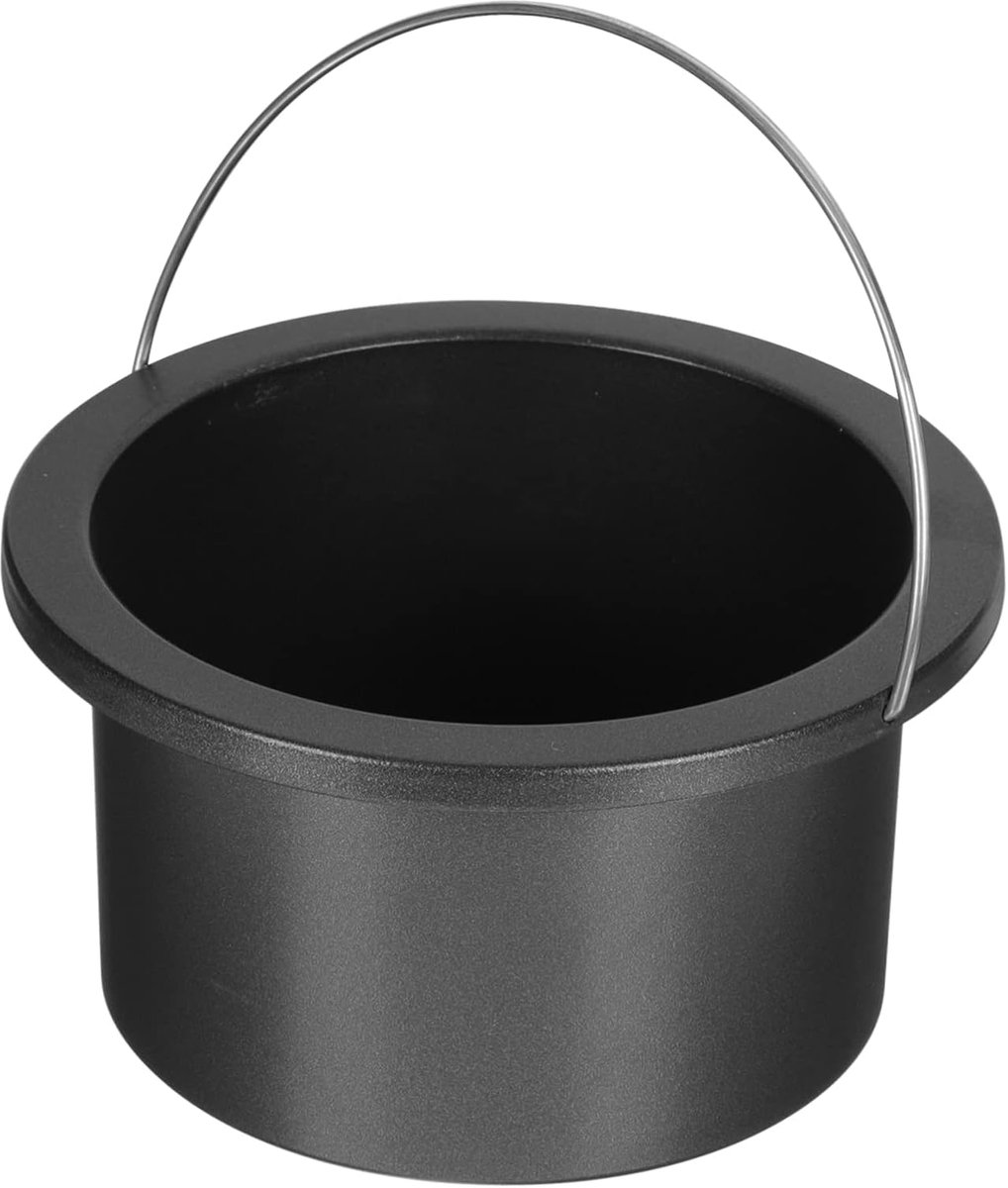 Wax Smeltkroes - Wax Container - Ontharen - Hittebestendig Aluminium - 12 cm - Zwart