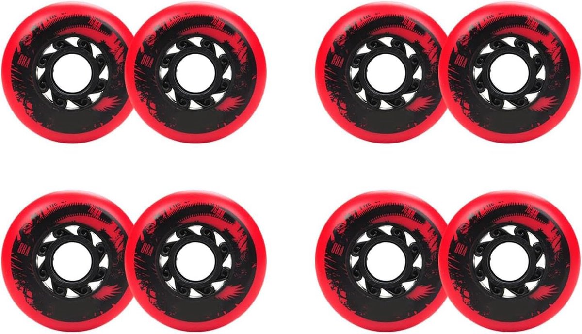 Inline Skate Wielen Schoenonderdelen Vervanging Snel Skaten Duurzaam PU Materiaal 8 Stuks 80mm