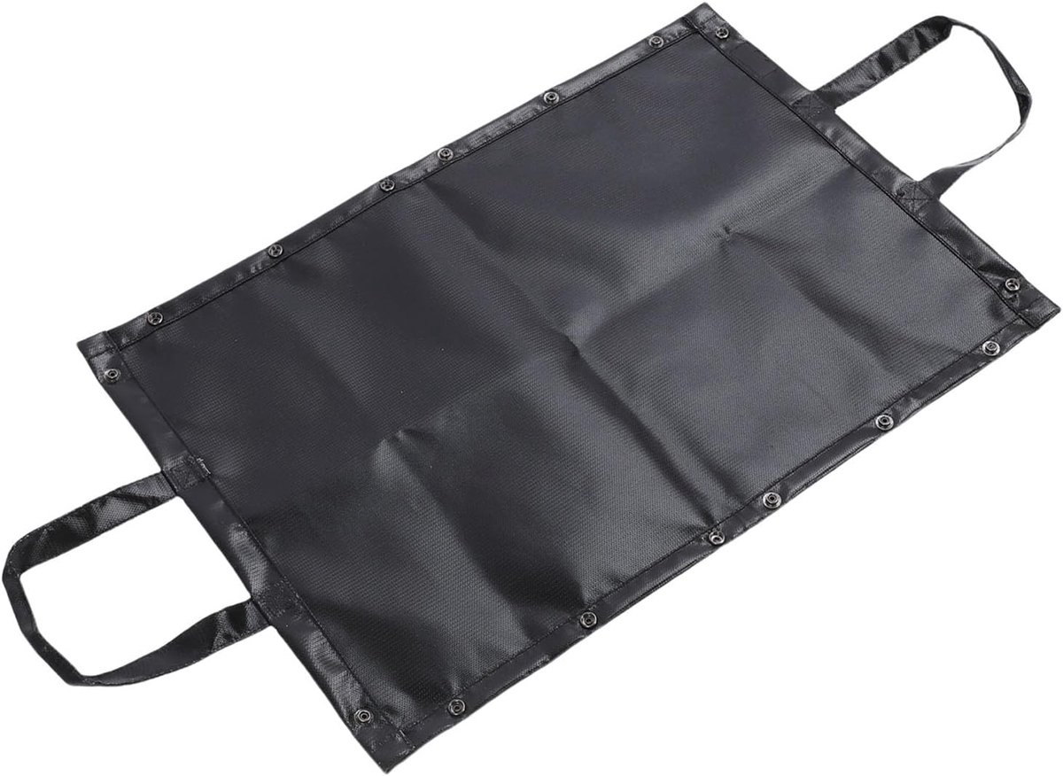 Ondergrill Mat Grill Beschermer Buiten Grillen Uitbreidbaar Ontwerp 320 gram Zwart