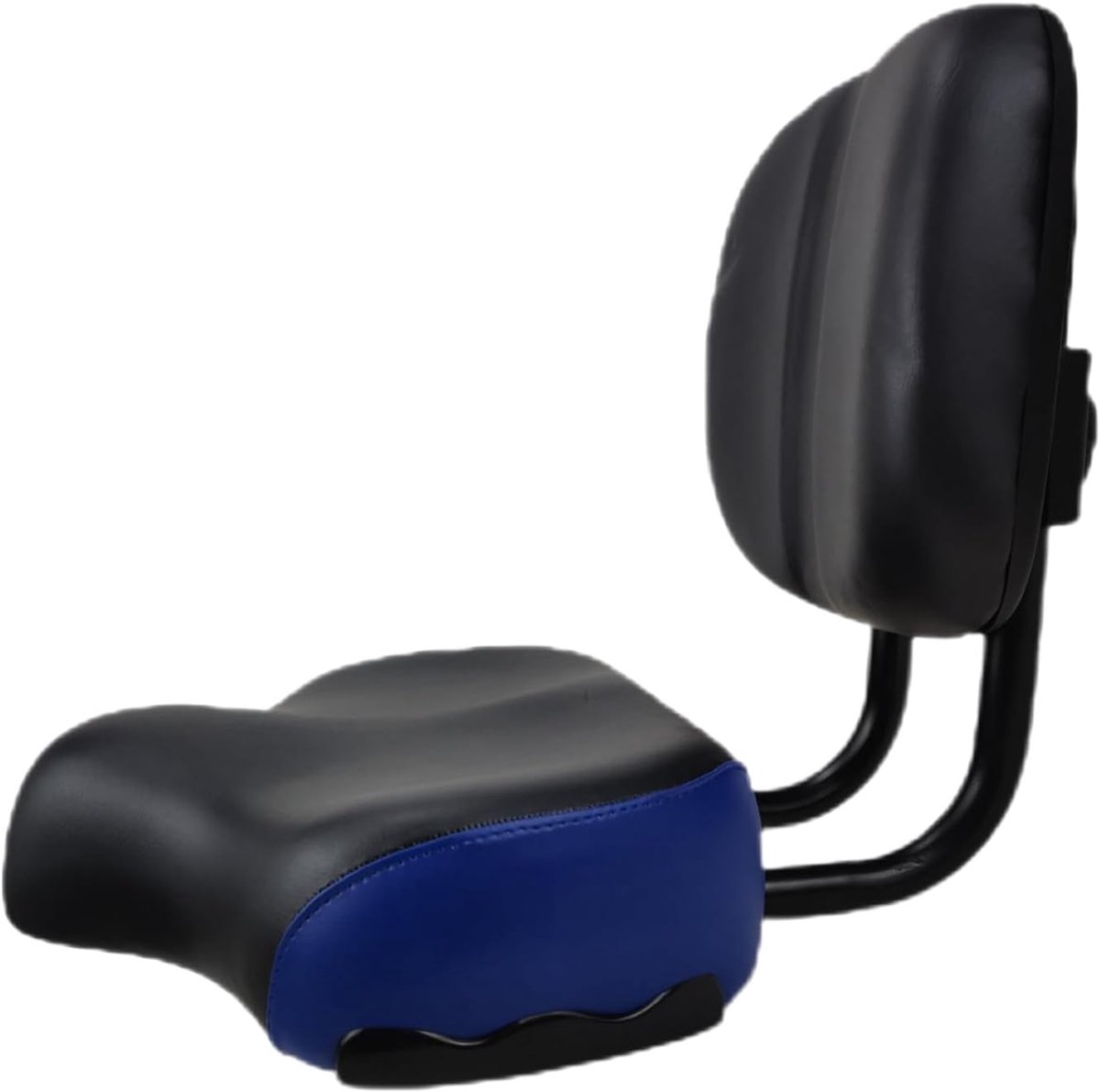 Fietszadel Kussen - Extra Breed - Comfortabel Fietsen - Veerophanging Schokabsorptie - 34x31x15 cm - Blauw Zwart