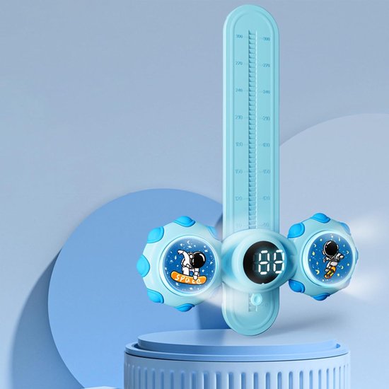 Spring trainer - Hoogte trainer - Kindermeting Groei - Intelligente teller - 10 standen - Blauw — afbeelding 4