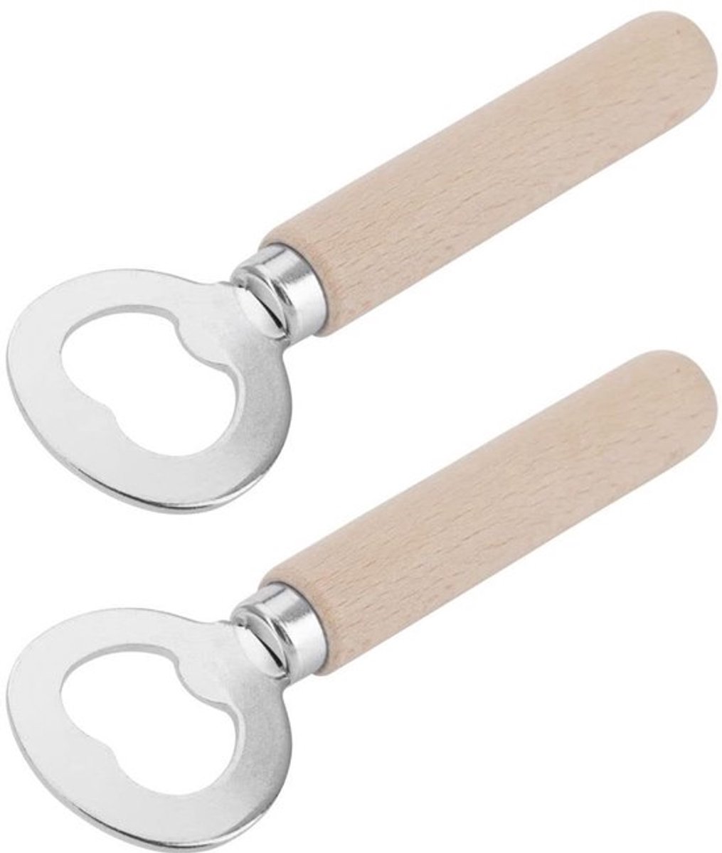 Dailygoody - Flesopeners - Kroonkurkopener - Handig in gebruik - Lichtbruin/zilver