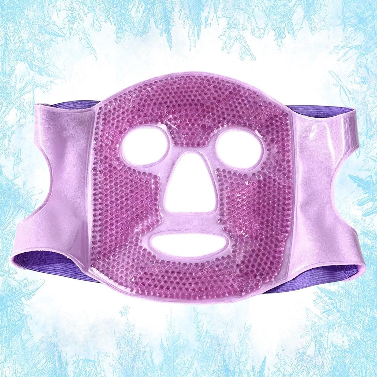 Gezichtsmasker - Koude Kompres - Ontspanning - Tweezijdige Temperatuur - 25x21 cm - Blauw