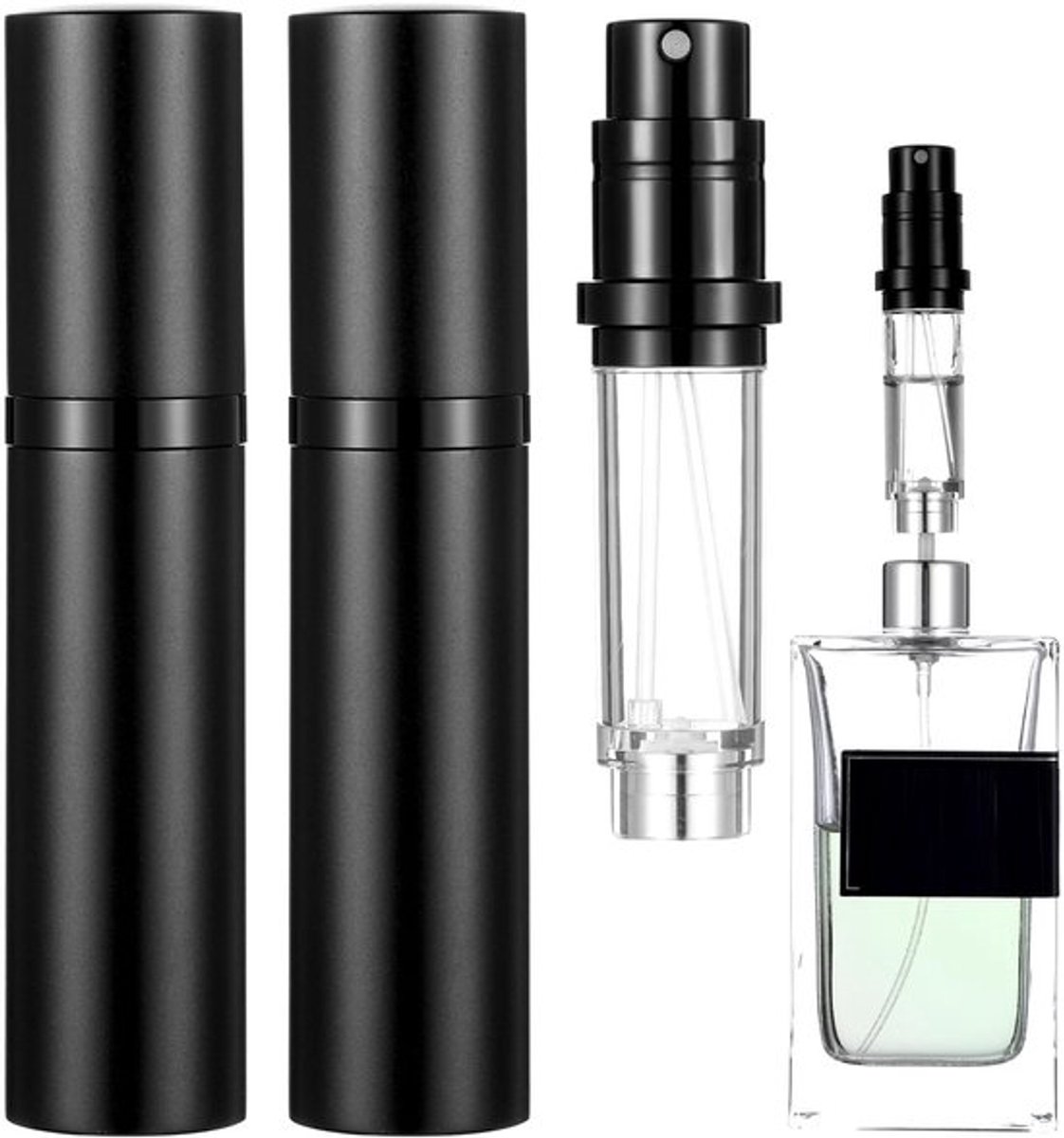 Refillbare parfumatomiseerder met capuchon