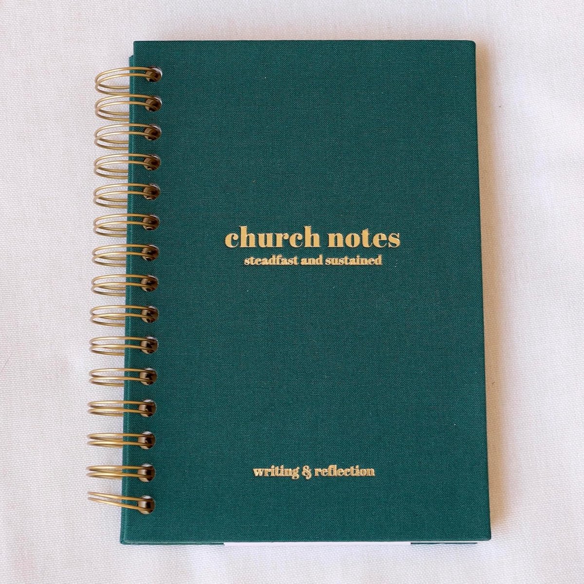 Notitieboek Preek - Kerk Notities - Geloof Verdienen - Geleide Vragen - A5 Formaat - Donkergroen