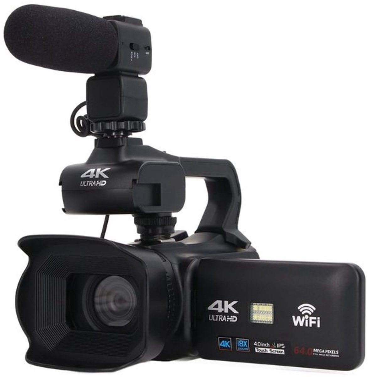 Golden crown - 4K Ultra HD-videocamera - Digitale Zoom - Handheld-stabilisator