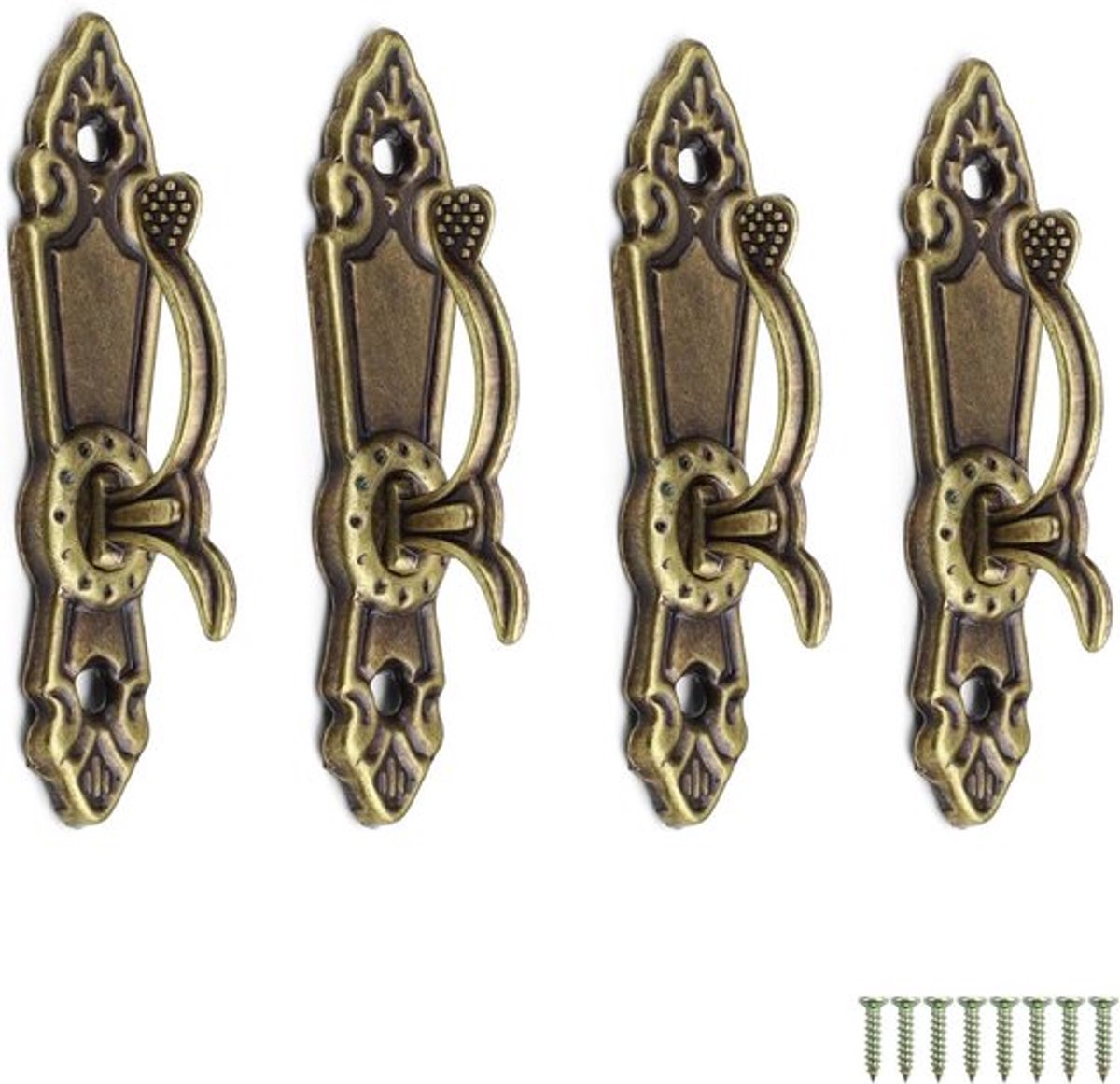 Allecto Plus - Set van 4 Metaal Tie Back Haken voor Gordijnen - Decoratieve Haken
