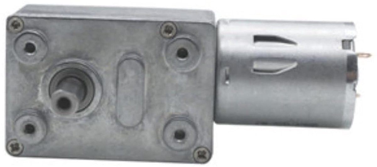 Motor 12V - DC Motor - Robot Modellen - Hoge Koppel - 1 RPM - Zilver
