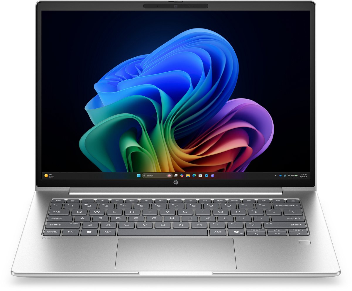 HP ProBook 4 G2i Next Gen AI Copilot+ PC Intel Core Ultra 5 322 Laptop 35,6 cm (14") WUXGA 16 GB DDR5-SDRAM 512 GB SSD Wi-Fi 7 (802.11be) Windows 11 Pro Zilver QWERTY