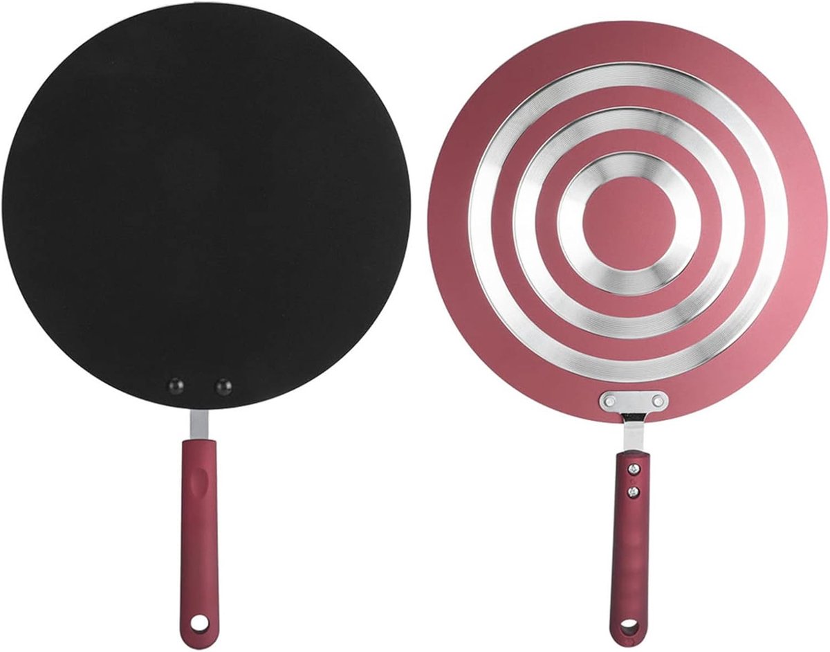 Pannenkoekenpan - Crêpepan Koekenpan - Ontbijt Maken - Antiaanbaklaag - 30 cm - Zwart