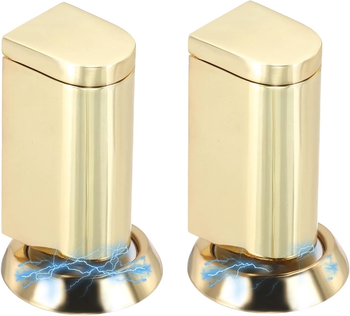 Magnetische Deurstoppers - Deurvanger Deurhouder - Deuren Open Houden - Roestvrij Staal - 21 x 165 x 46 mm - Goud