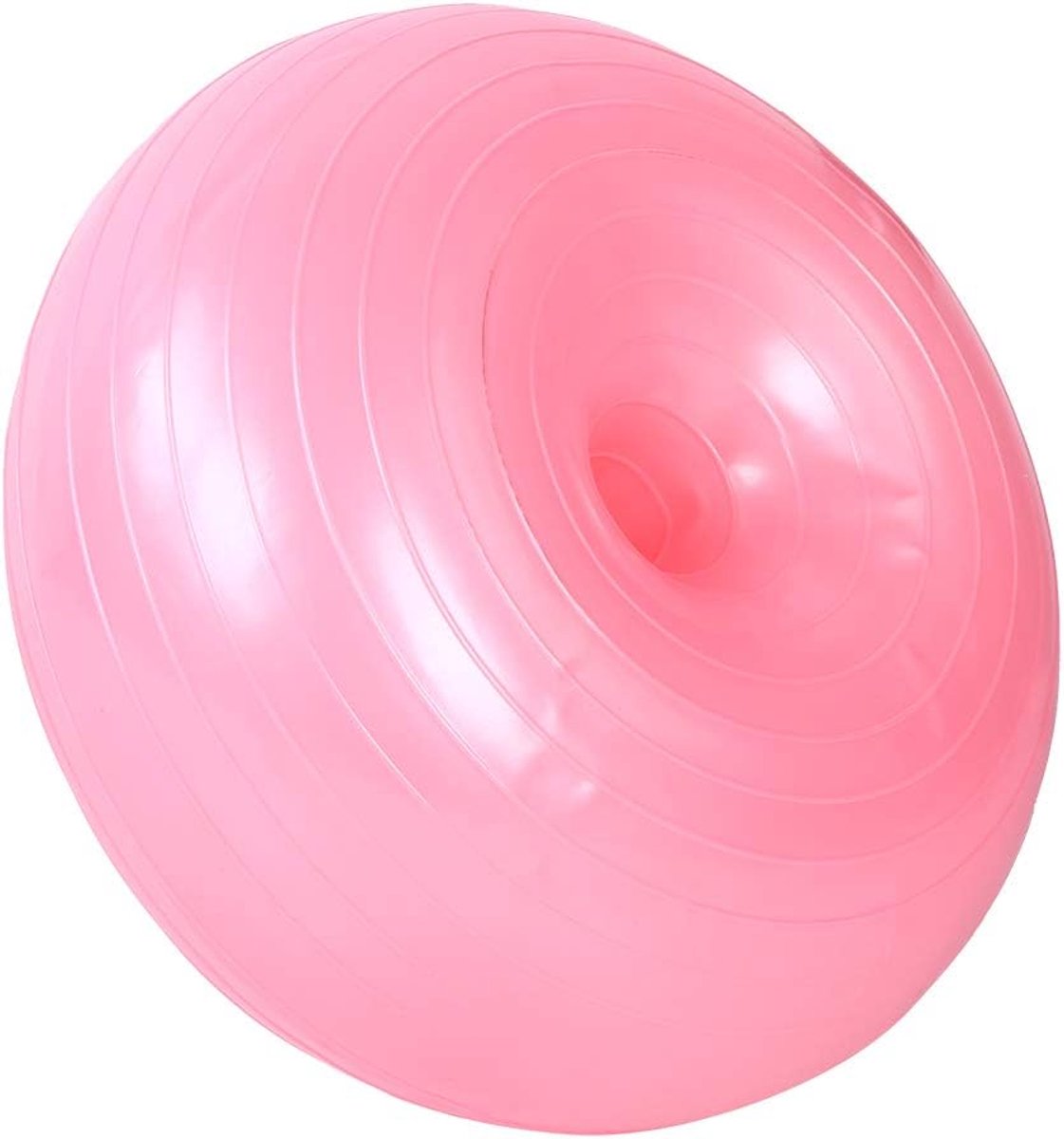 Donut Yogabal - Zitoefenbal - Balans Training - Antislip Griplijnen - 50 cm - Roze