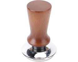 Koffie Tamper - Espresso Aanstamper - Consistente Druk - Veerbelast Mechanisme - 51MM - Hout Zwart