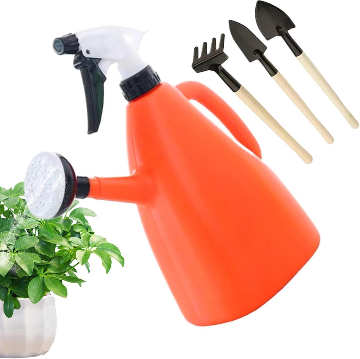Bloemwaterkan Waterspuit - Plantenbesproeier - Planten Verzorgen - Verstelbare Sproeier - 1 Liter - Oranje