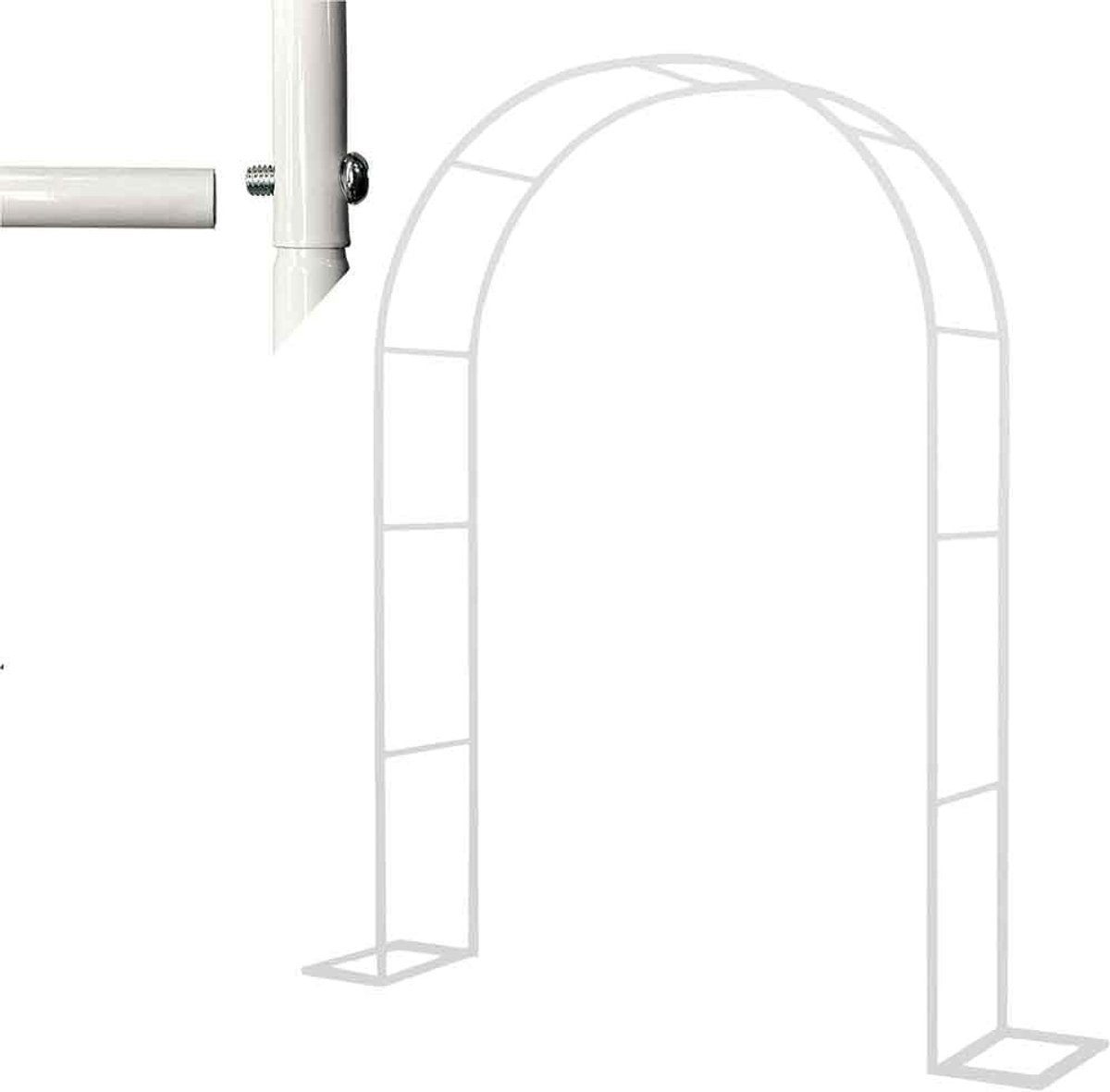 Rozenboog Tuinboog - Metalen Pergola - Klimplanten Ondersteunen - Weerbestendig Staal - 3 Meter Breed - Zwart
