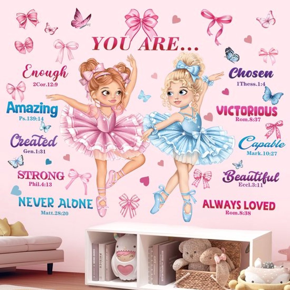 Inspirerende ballerina wandsticker van MTTProducts