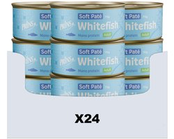 Kattenvoer Prins Soft Paté Kabeljauw - Monoproteïne Natvoeding - 24x70g Graanvrij