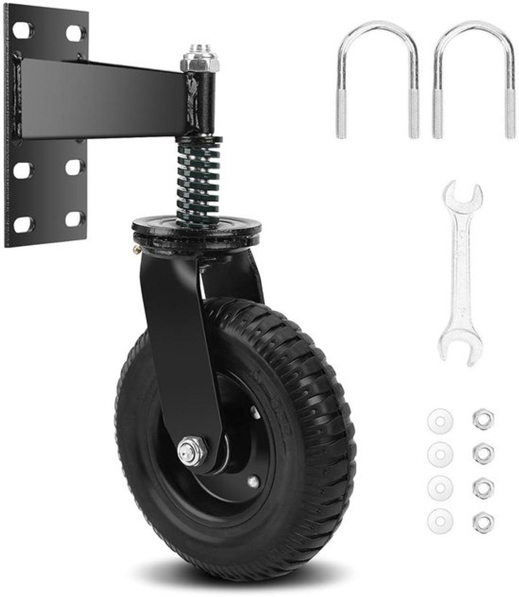 Poortwiel 8 inch voor houten poorten, 600 lb rated