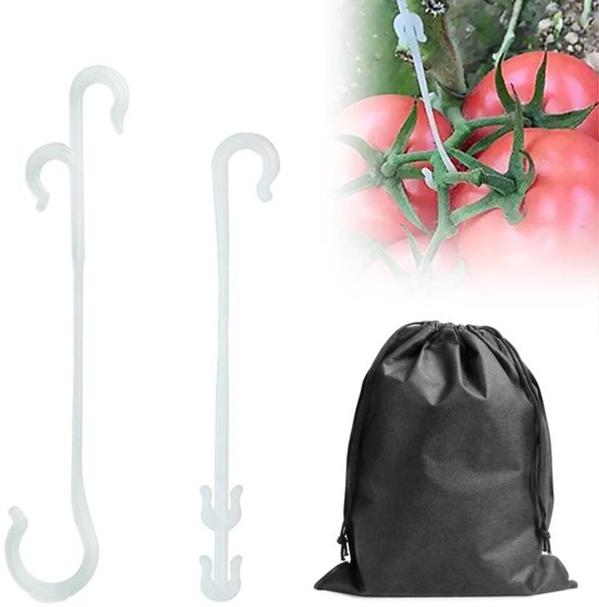 200 witte tuinhaken voor planten - NTHProducts