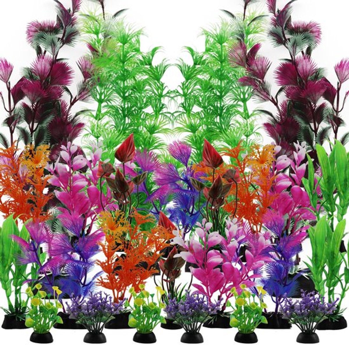 Kleurrijke aquariumplanten Allecto - Kunstmatig