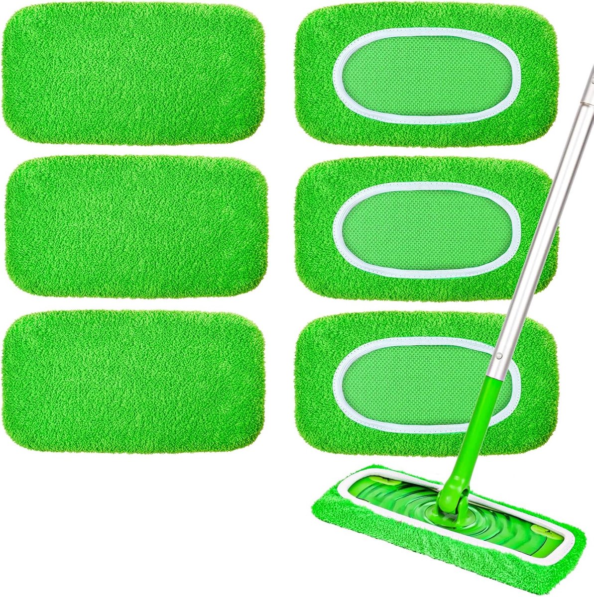 6 Stuks Dweildoeken - Geschikt voor Swiffer Sweeper Mop - Schoonmaakdoeken - Microvezel Vl