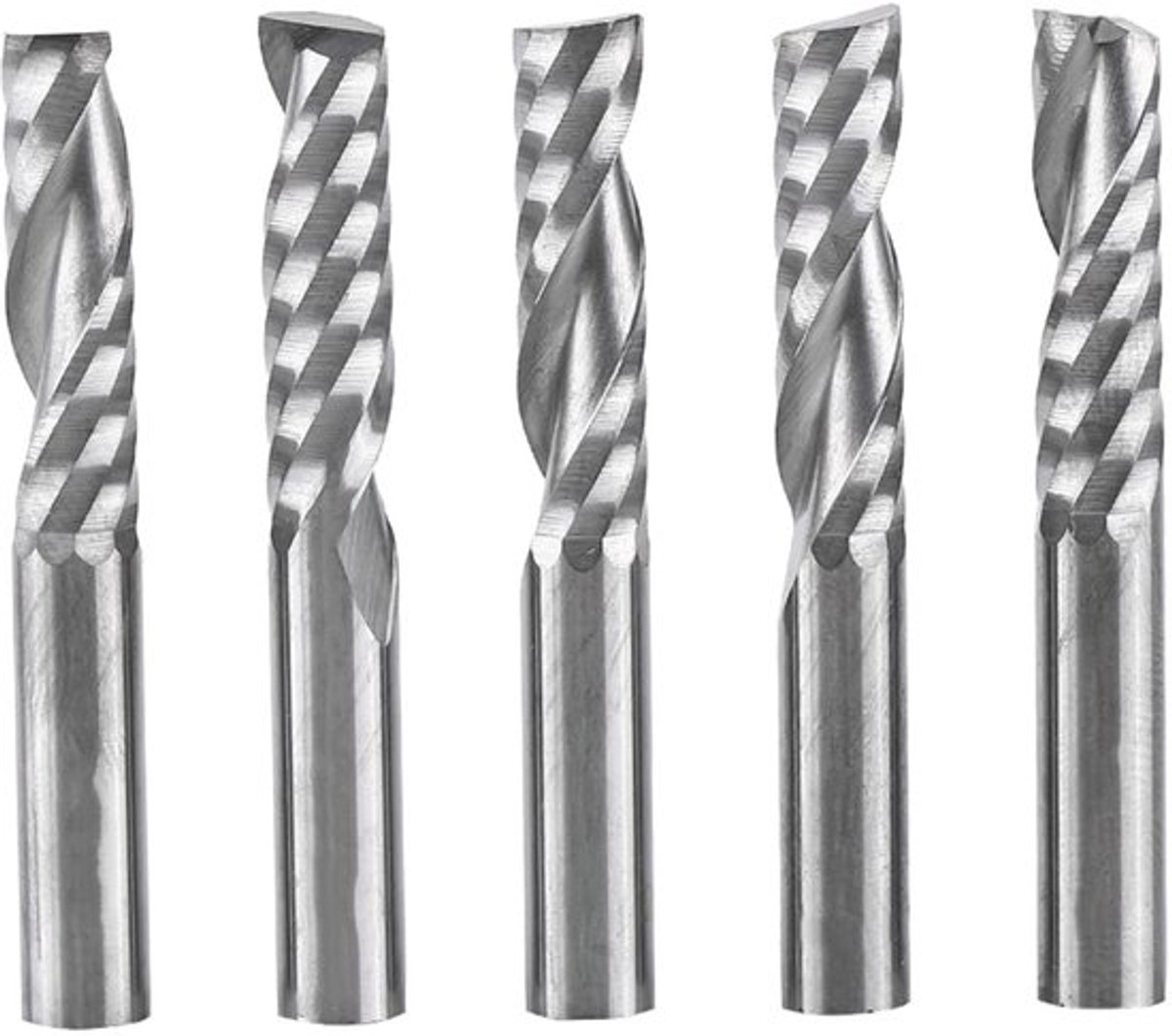 Dailygoods- Frezen Set van 5 Stuks - 6mm Snijkant - Wolfraamcarbide