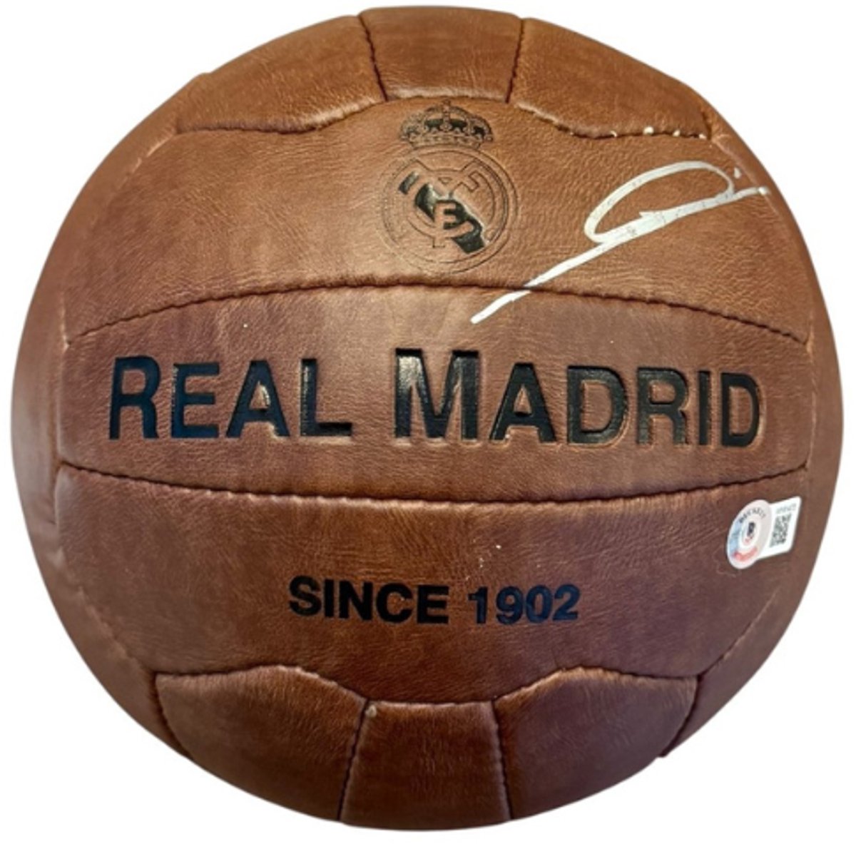 Zinedine Zidane gesigneerd Real Madrid Retro Voetbal