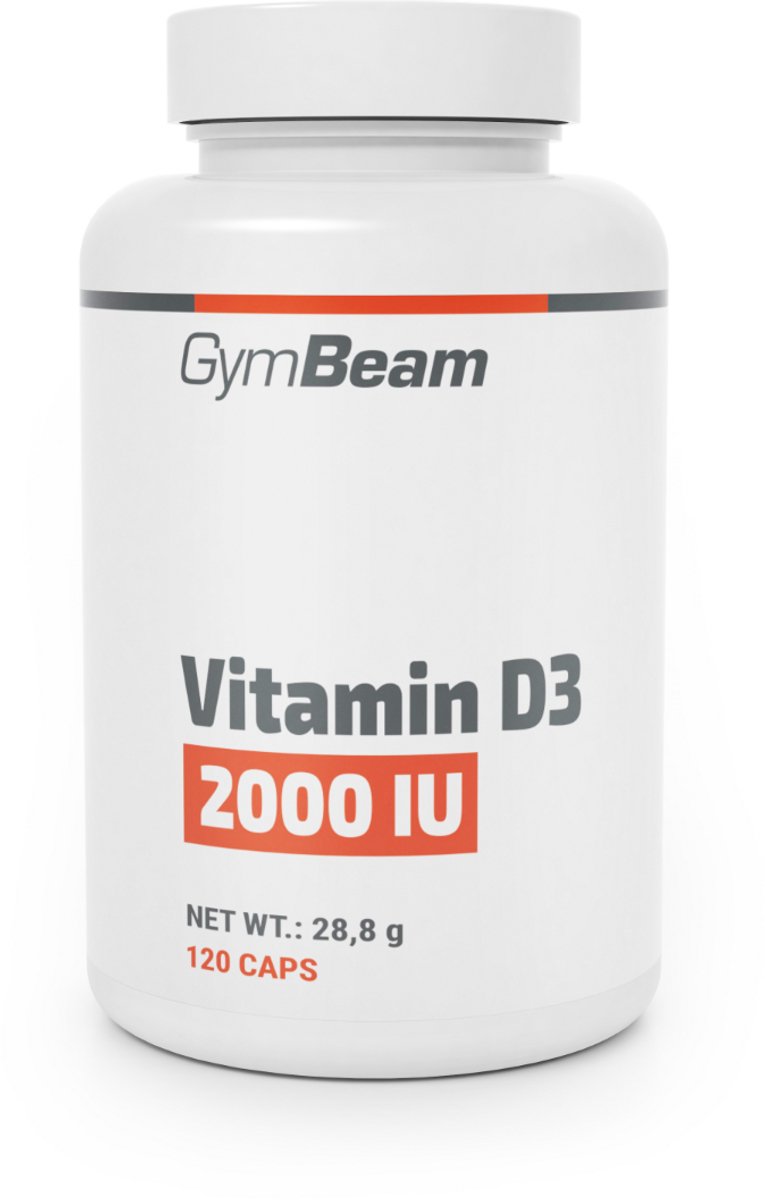 GymBeam Vitamine D3 2000 IE 120 caps niet-gearomatiseerd