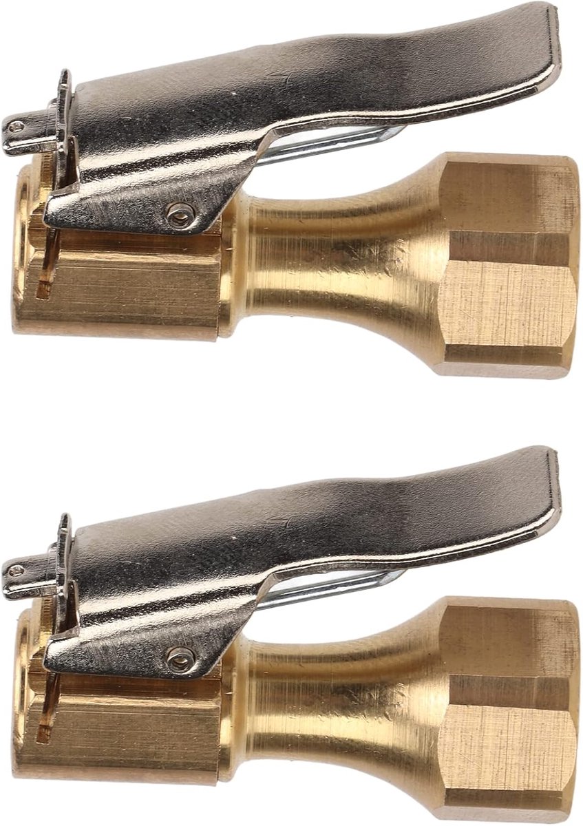 Bandenhouder Messing - Klem Connector - Banden Oppompen - Hoge Sterkte - 2 Stuks - Messing