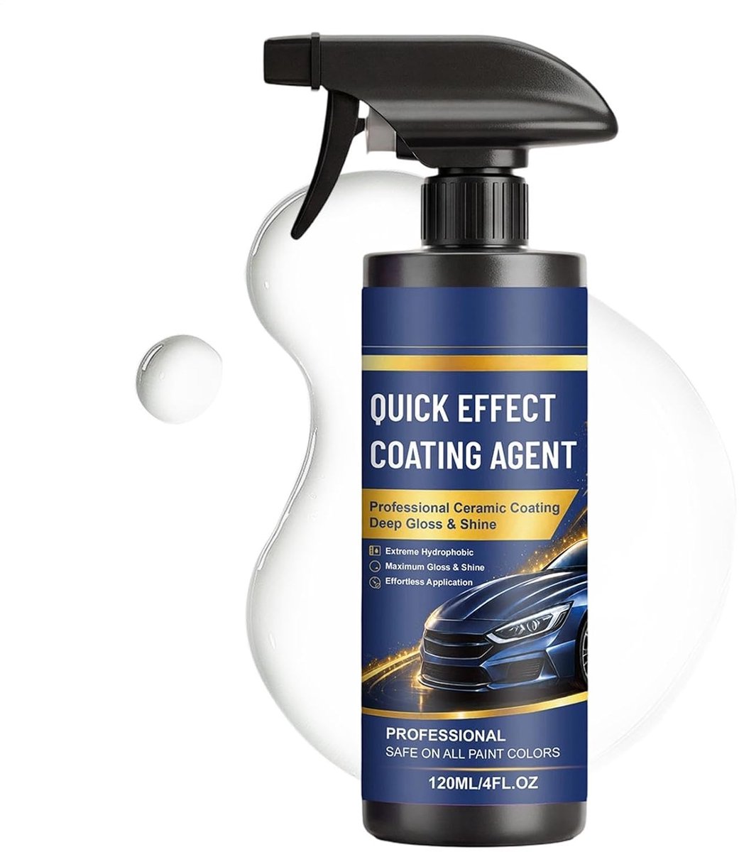 Autolak Coating - Hydrofobe Spray - Voertuig Beschermen - Snelle Nano Effect - 120ml - Transparant