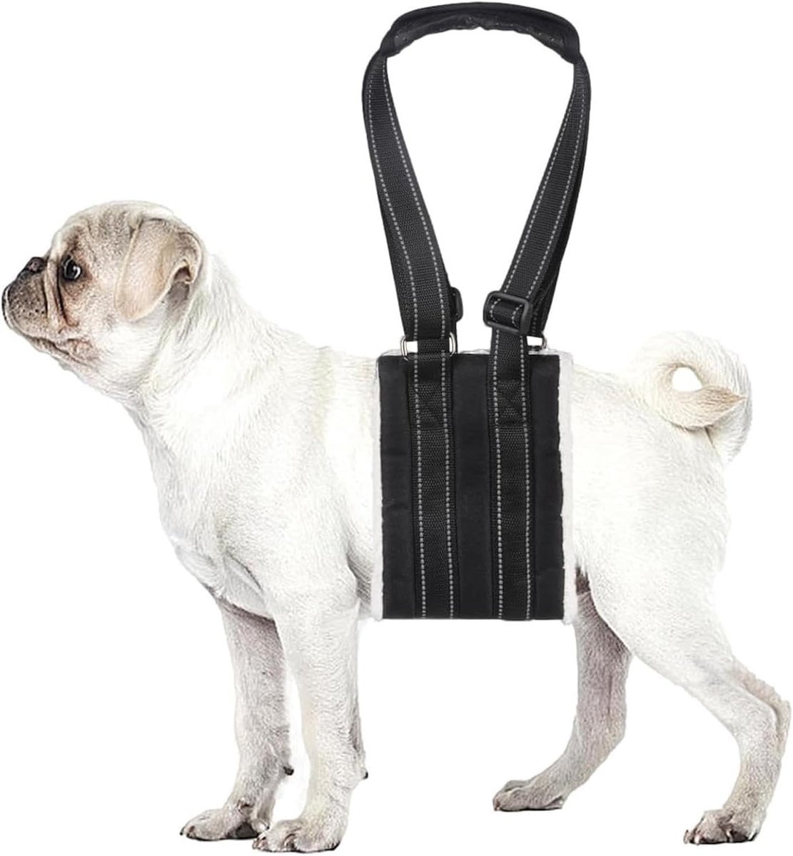 Honden Hefharnas - Steunband Honden - Mobiliteit Verbeteren - Verstelbaar Reflecterend - Maat M - Zwart