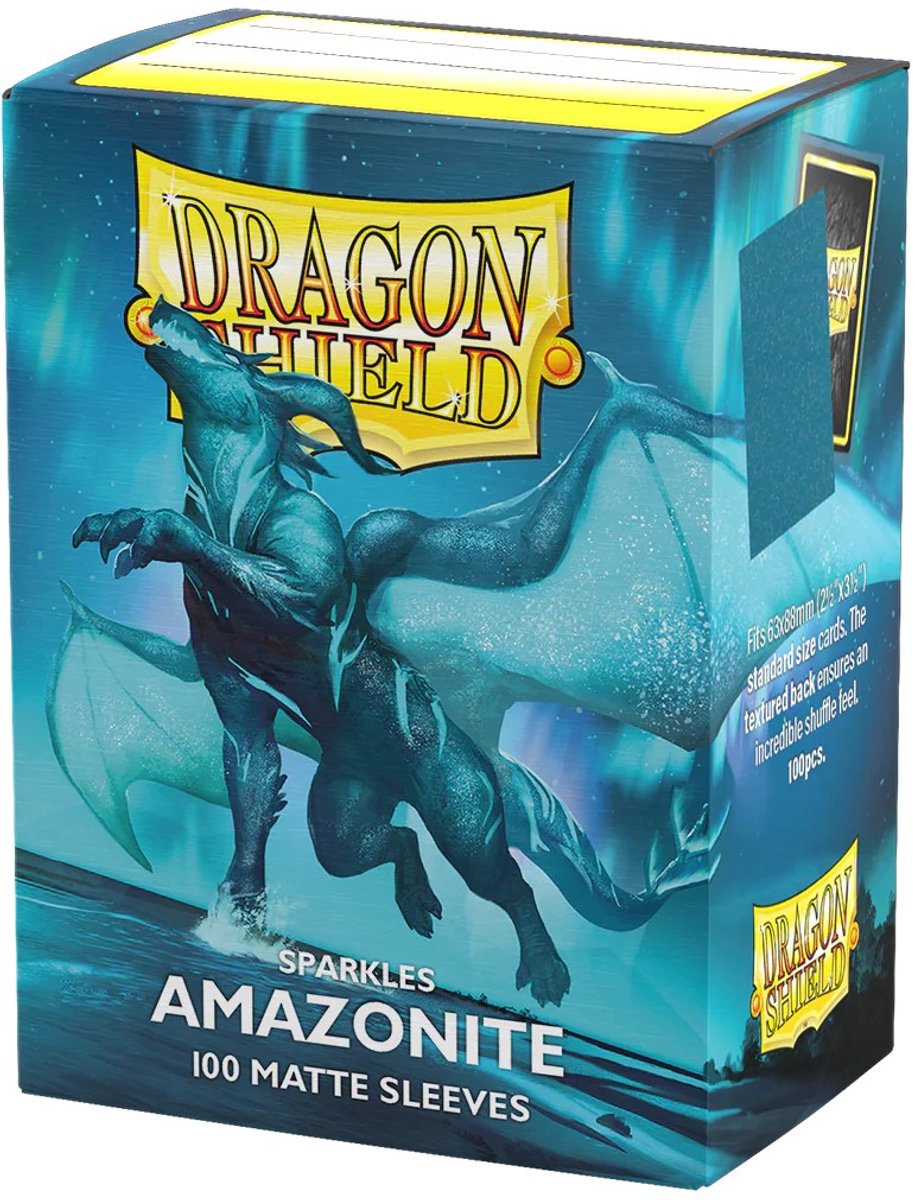 Dragonshield 100 Box Sleeves Matte Sparkles Amazonite