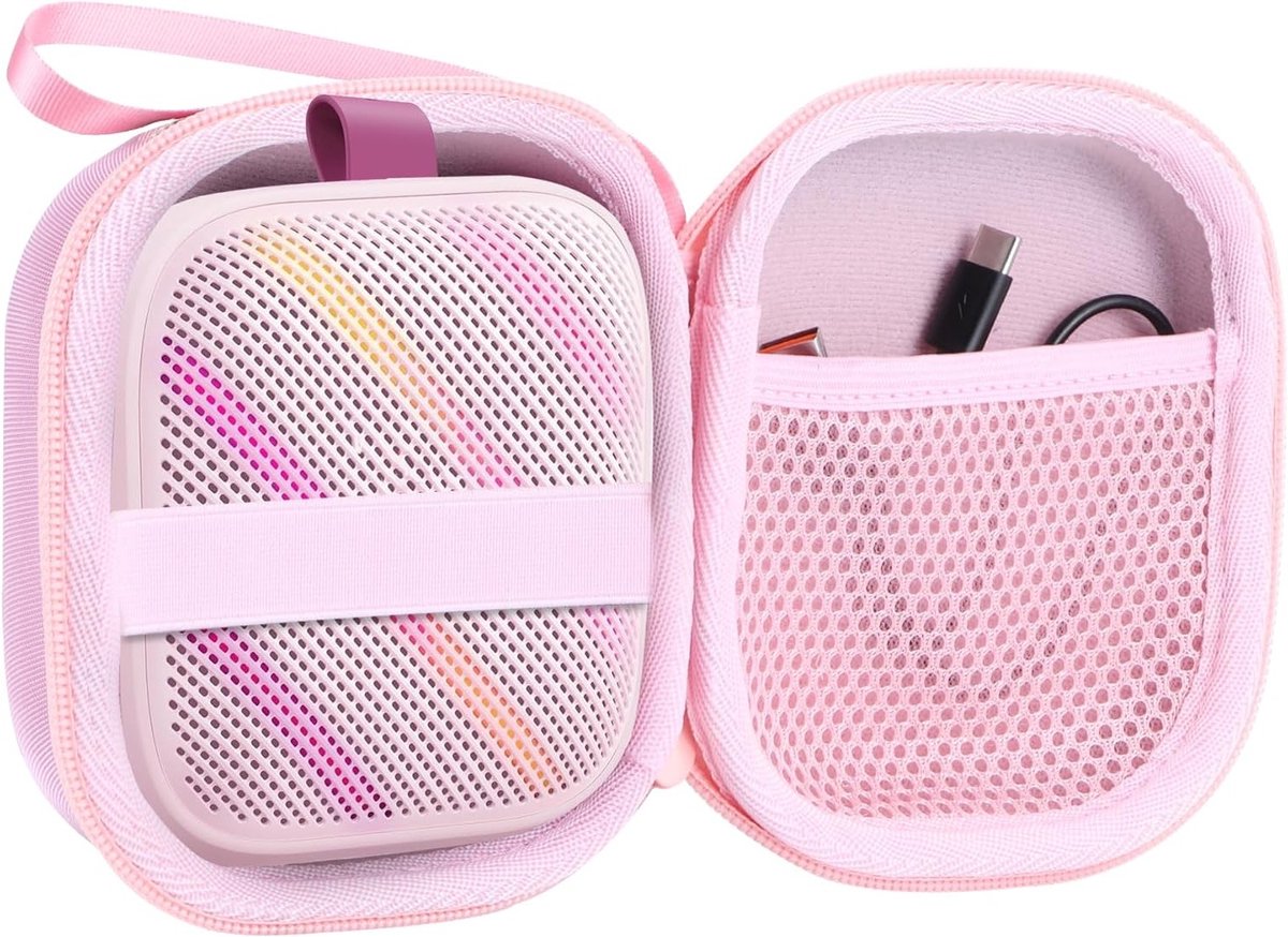 Harde Hoes voor Soundcore Boom Go 3i Draagbare Luidspreker - Bescherming, Stijl en Duurzaamheid (Roze)