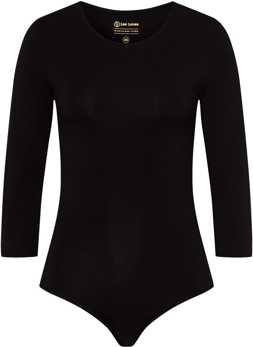 SNOCKS x Les Lunes Body Dames – ALENA – 3/4 Mouwen – Tanga Pasvorm – Bamboe Viscose – Zacht & Ademend – Stretch & Comfortabele Pasvorm – 1 Stuk