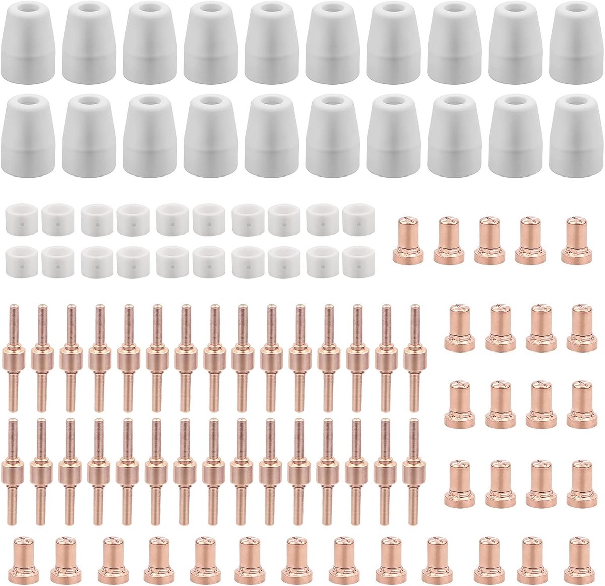 Plasma snijder accessoires 100pcs - vervangstukken - voor verschillende modellen - efficiënte snijprestaties - ShopVlot
