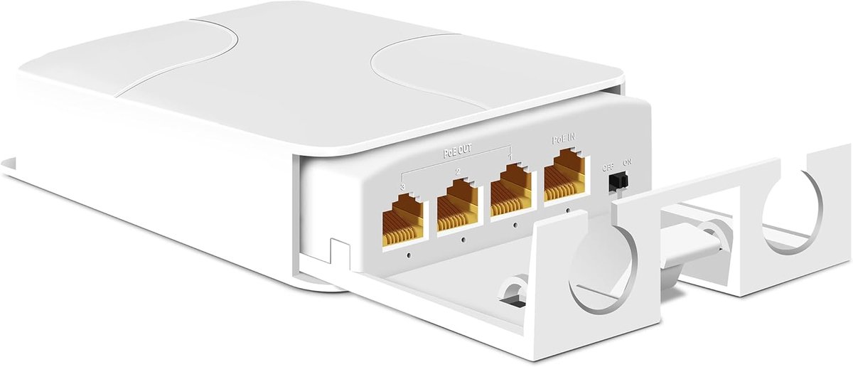 PoE Extender 1 in 3 uit - 1000 Mbps snelheid - Waterproof IP66 - Breidt netwerk tot 100 m uit - ShopVlot