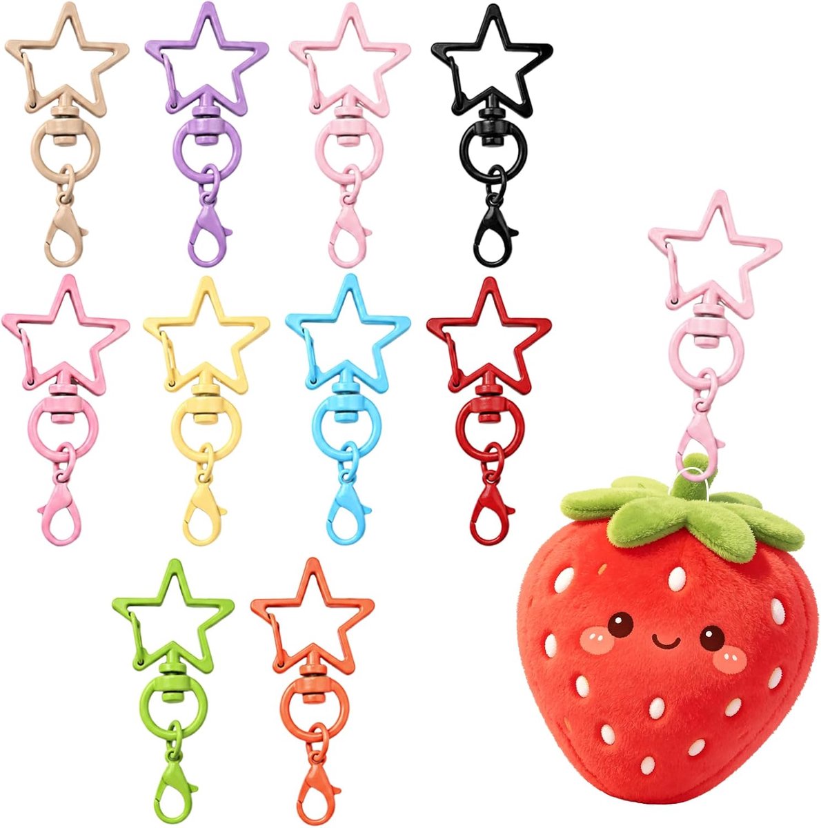 Mini Carabiner Sleutelhanger - 50 Stuks - Kleurrijk - Voor Sleutels en Rugzakken - ShopVlot