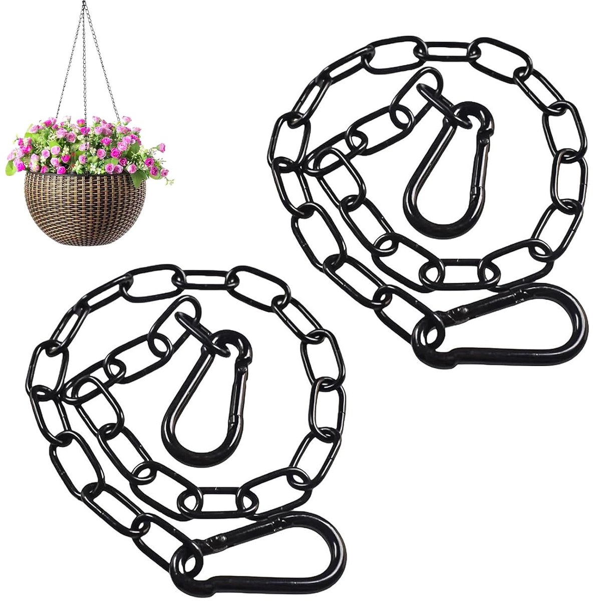 Stalen ketting 60cm - 3mm schakels - roestvrij staal - ideaal voor hek- en kooihekken - ShopVlot