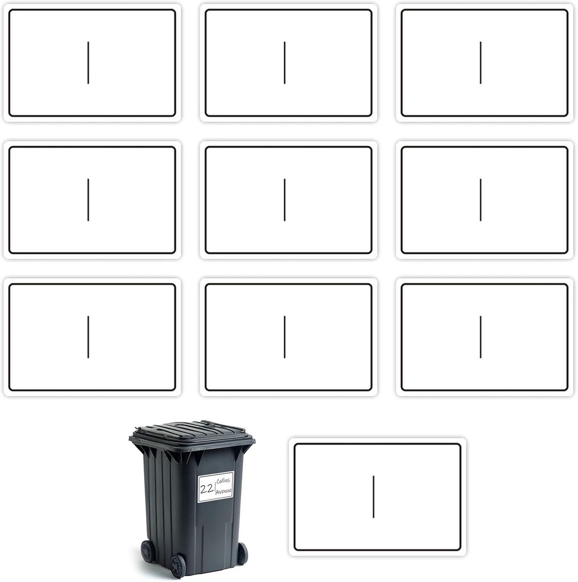 Afvalbak Stickers Set van 10 - Weerbestendig - Beschrijfbare Stickers - Ideaal voor Organisatie - ShopVlot