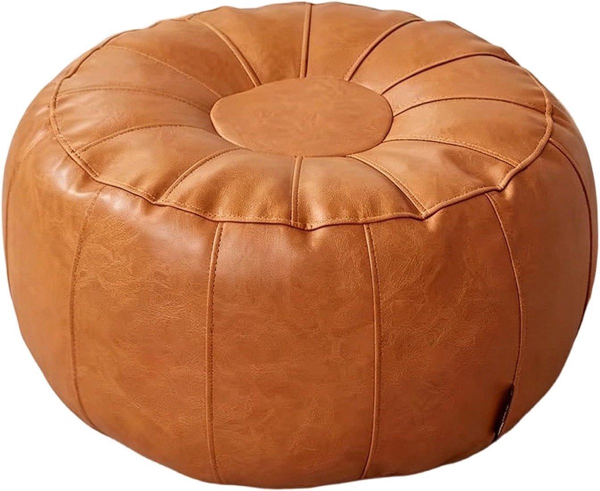 Poefhoes - Voetenbankhoes Zitkussenhoes - Woonruimte Organiseren - Pompoenvorm - 40 cm - Oranje