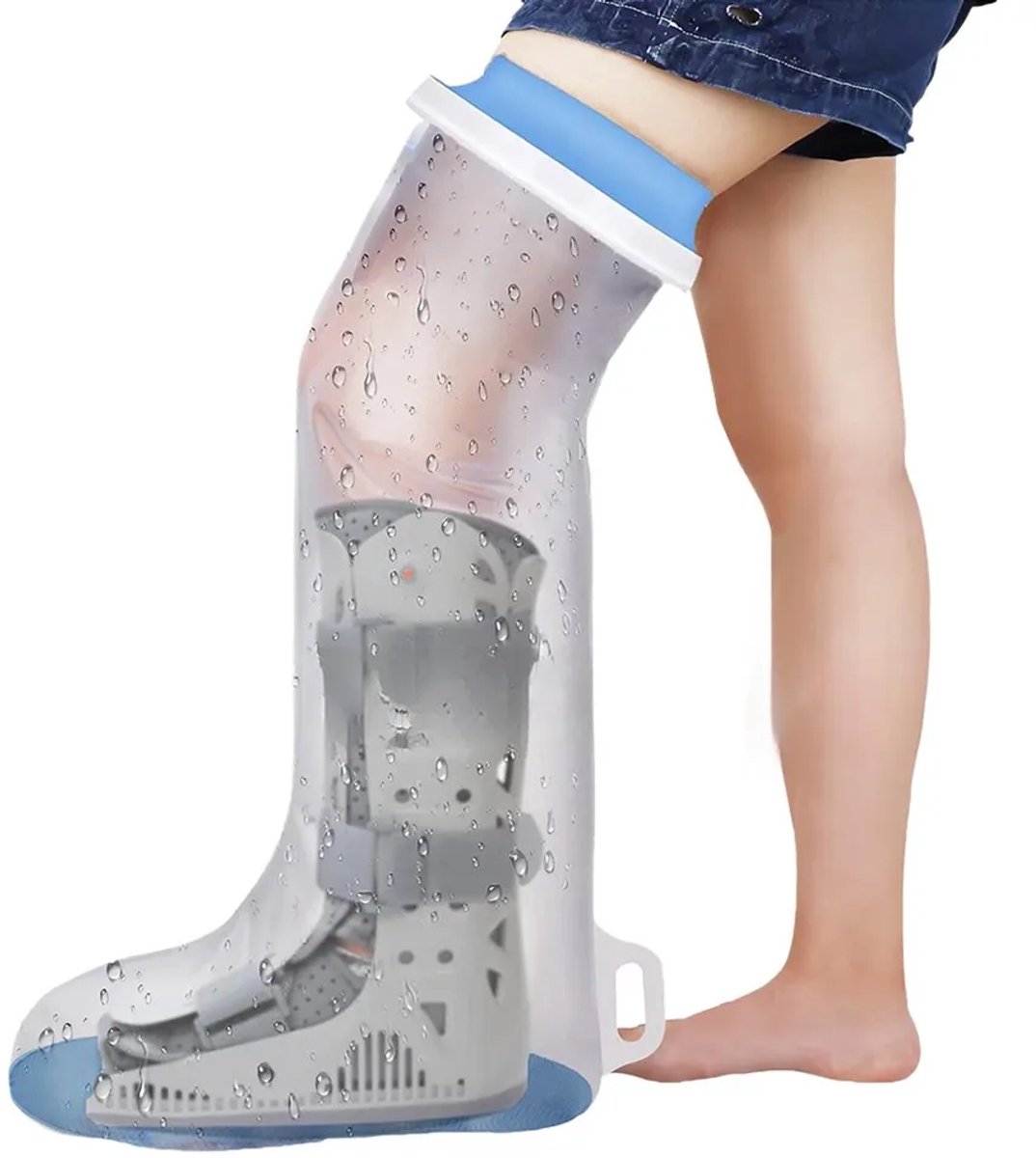 Douchebescherming, waterdichte beenhoezen Geschikt voor onder de douche na een botbreuk, herbruikbare gipshoezen, gips-/wondbeschermingshoezen Geschikt voor volwassenen.