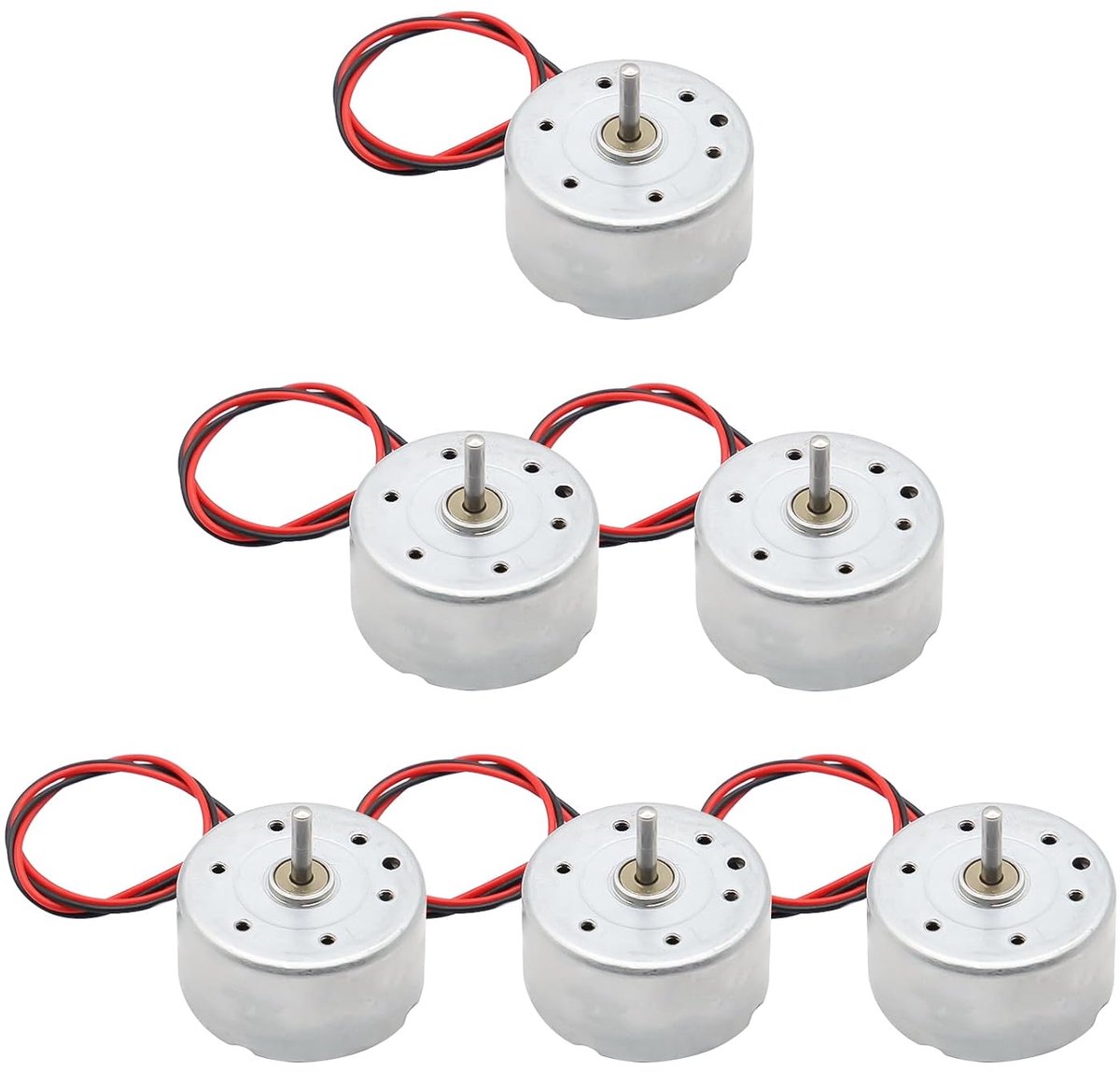 Mini elektrische motor 3V 1730rpm - 6 stuks - compact ontwerp - ideaal voor doe-het-zelf projecten - ShopVlot