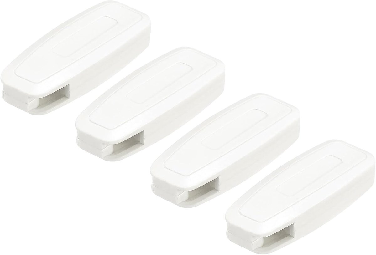 Gewicht voor blindtouw 80 mm - 4 stuks - wit - ideaal voor kralengordijnen - ShopVlot