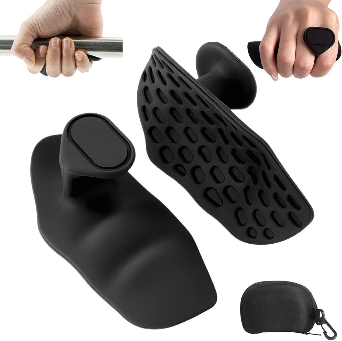 Griphulpen voor krachtsport - antislip siliconen - ergonomische grippads - ideaal voor pull-ups - ShopVlot